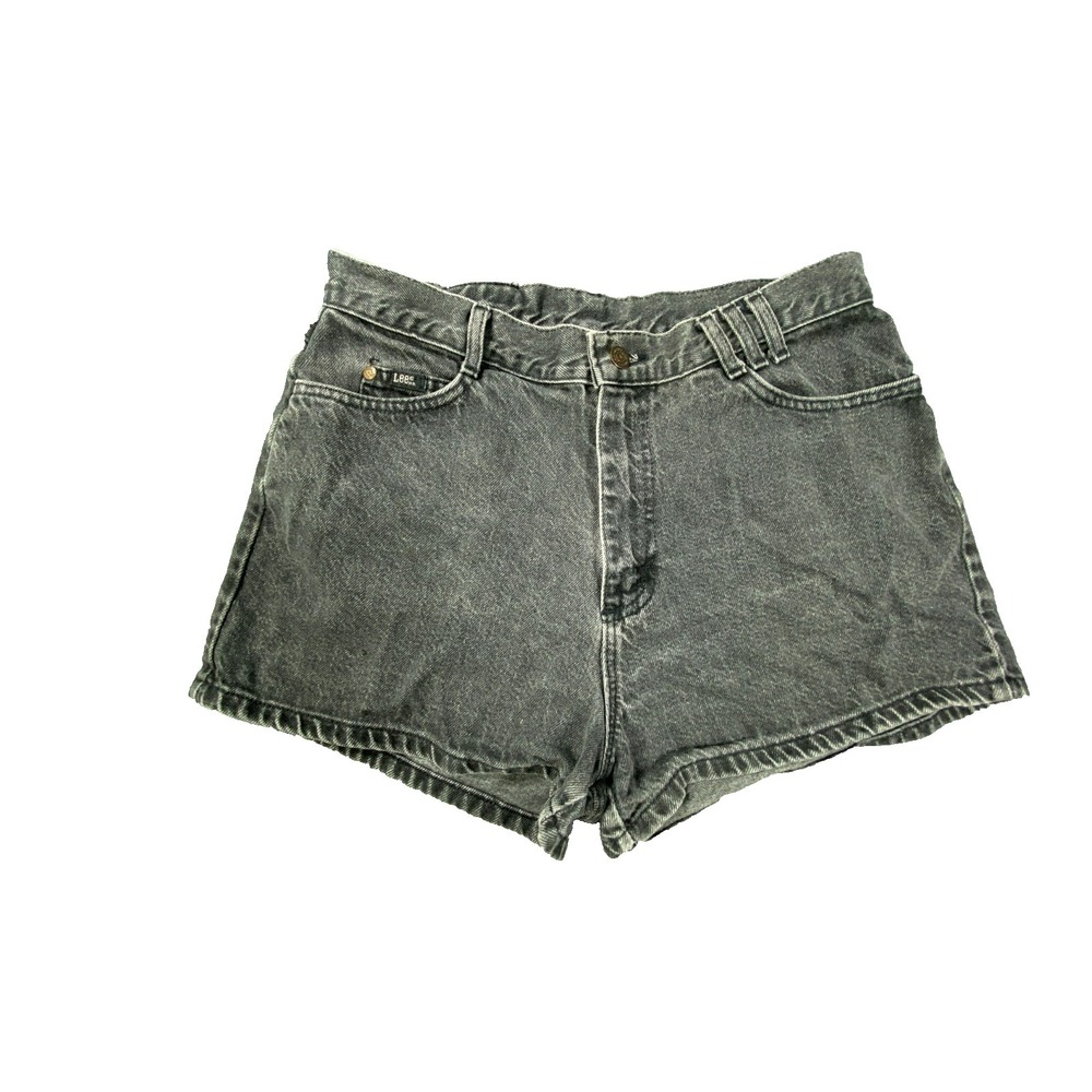 Vintage Lee Riders Denim Jean Shorts Women‎ Size 30 Gray Mid Grunge Y2K Preppy